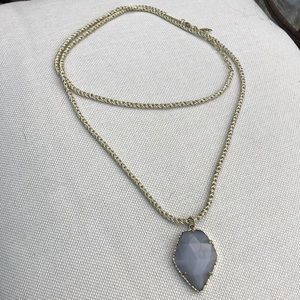 Rare Kendra Scott Slate/Gold Adjustable Necklace